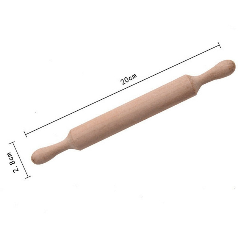 20*2,8 cm masīvkoka rullējamā adata picas maizes biskvīta cepumu cepšanas instrumenta nūja apdares mīklas velmējamā koka nūja virtuves piederumi