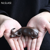 NLSLASI purpura māla tēja mājdzīvnieku roku darbs liellopu figūriņas tējas ceremonijas aksesuāri Creative Home tējas galda dekorācijas ornaments