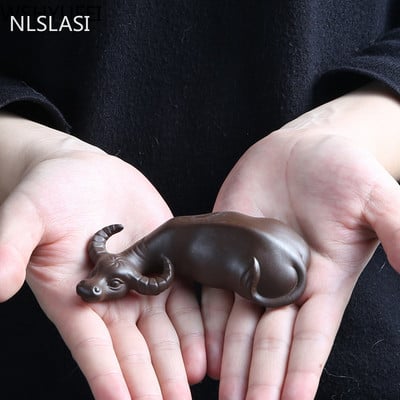 NLSLASI lilla savitee lemmiklooma käsitsi valmistatud veise kujukeste teetseremoonia tarvikud Loominguline kodu Teelaua kaunistus