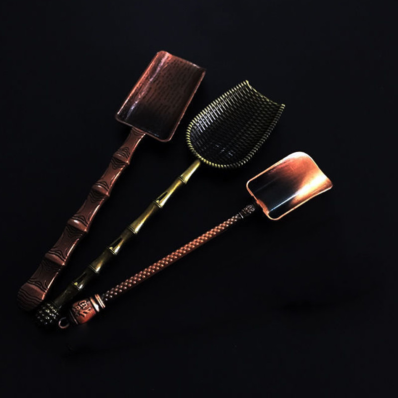 Naujas retro metalinis kiniškas arbatos šaukštelis šaukštelis arbatos rinkinys arbatos lapelių rinkiklio laikiklis arbatos ceremonijos reikmenys priedai įrankis