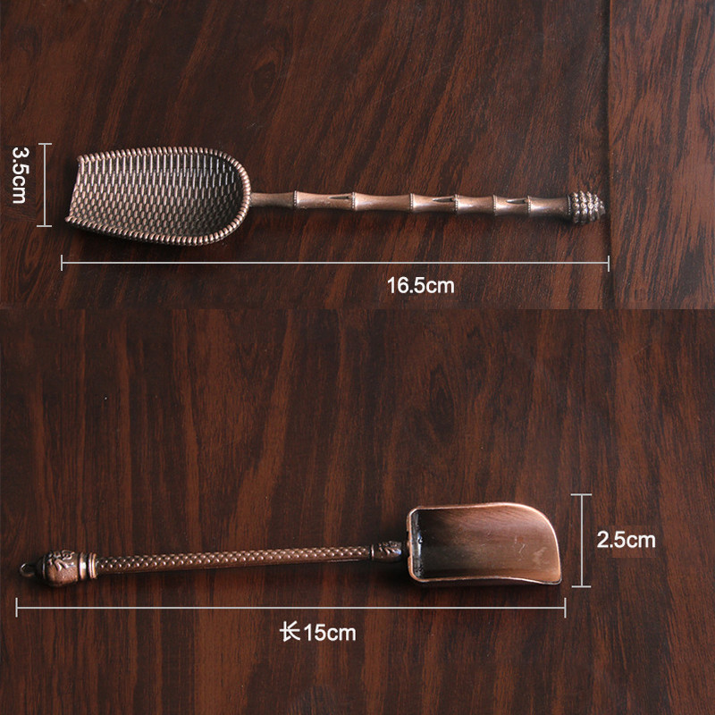 Naujas retro metalinis kiniškas arbatos šaukštelis šaukštelis arbatos rinkinys arbatos lapelių rinkiklio laikiklis arbatos ceremonijos reikmenys priedai įrankis