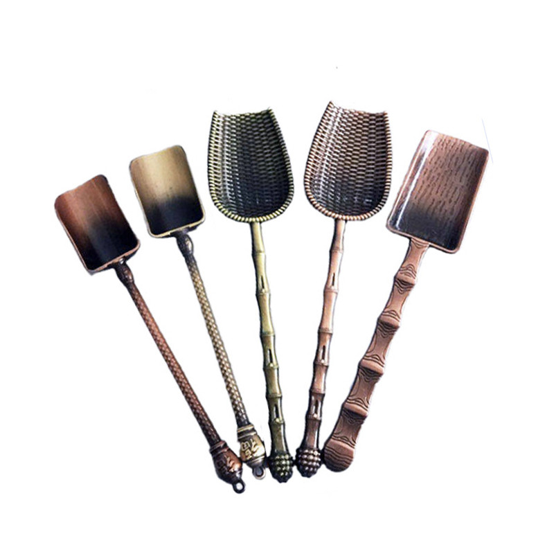 Naujas retro metalinis kiniškas arbatos šaukštelis šaukštelis arbatos rinkinys arbatos lapelių rinkiklio laikiklis arbatos ceremonijos reikmenys priedai įrankis