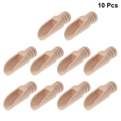 10/12/15/20 vnt Arbatos šaukštelis Kaušelis Mažas Druskos Kastuvas Mini Kaušelis Medinis Arbatinis Šaukštelis Pieno miltelių Kaušeliai Arbatos indai Priedai Šaukštelis