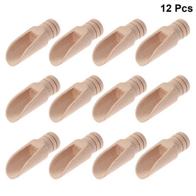 10/12/15/20 vnt Arbatos šaukštelis Kaušelis Mažas Druskos Kastuvas Mini Kaušelis Medinis Arbatinis Šaukštelis Pieno miltelių Kaušeliai Arbatos indai Priedai Šaukštelis