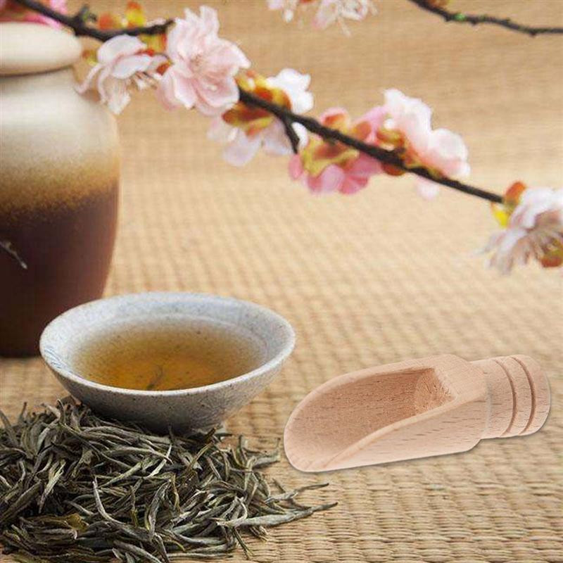 10/12/15/20 vnt Arbatos šaukštelis Kaušelis Mažas Druskos Kastuvas Mini Kaušelis Medinis Arbatinis Šaukštelis Pieno miltelių Kaušeliai Arbatos indai Priedai Šaukštelis