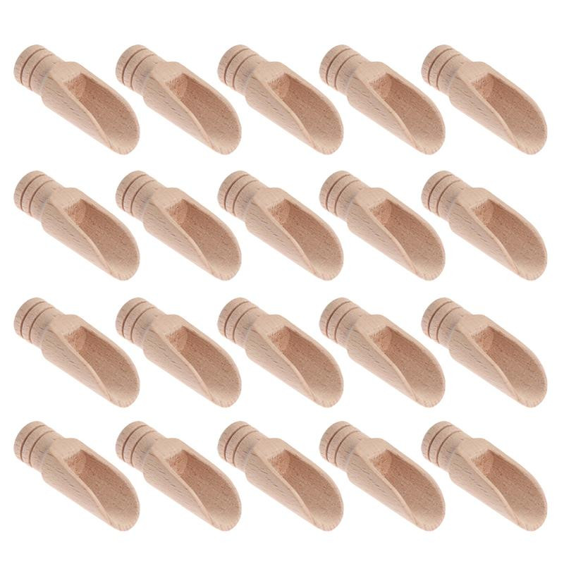 10/12/15/20 vnt Arbatos šaukštelis Kaušelis Mažas Druskos Kastuvas Mini Kaušelis Medinis Arbatinis Šaukštelis Pieno miltelių Kaušeliai Arbatos indai Priedai Šaukštelis