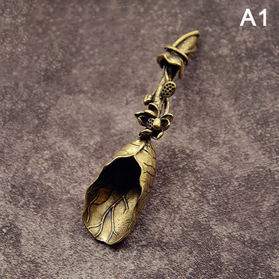 Creative žalvariniai variniai arbatos šaukšteliai Cukraus kastuvas Lotoso šaknų arbatos samtelis Mentele