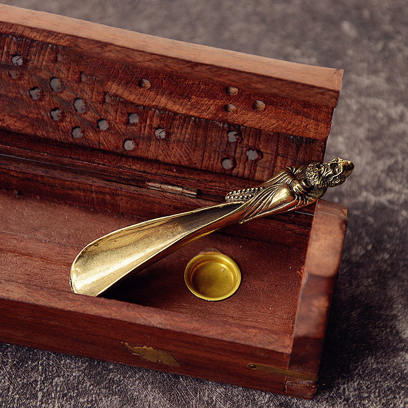 Creative žalvariniai variniai arbatos šaukšteliai Cukraus kastuvas Lotoso šaknų arbatos samtelis Mentele