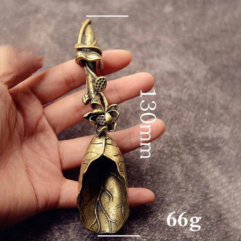 Creative žalvariniai variniai arbatos šaukšteliai Cukraus kastuvas Lotoso šaknų arbatos samtelis Mentele