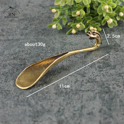 Senovinis žalvaris varinis elnio dharma galvos arbatos kaušeliai semtuvas Kavos juodosios arbatos šaukštelis miltelių šaukštelis arbatos indas Arbatos ceremonijos ledai