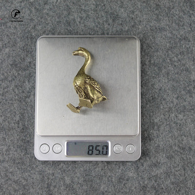 Retro varinės kietos žąsų figūrėlės Mažų gyvūnų statulos papuošalai Antikvariniai žalvario arbata Naminių gyvūnėlių dekoras Biuro stalo dekoravimo priedai