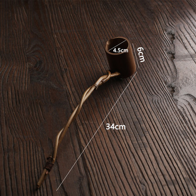 Bambusa ūdens karote ar garu rokturi vannas kauss mājas dārza tējas ceremonijai vannas istabai saunas karotes virtuves galda piederumi