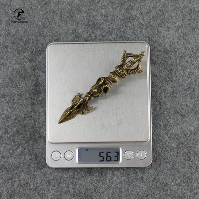 Retro réz Buddha hangszer Sárkányfej Just Vajry Pestle Puer Tea kés Dísz lakberendezési Antik sárgaréz íróasztal dekoráció