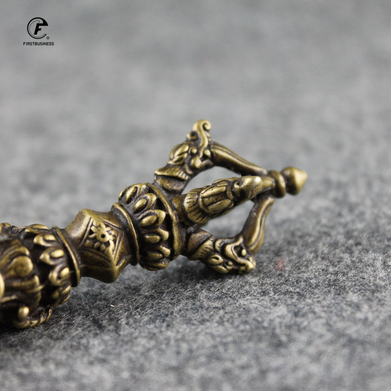 Retro réz Buddha hangszer Sárkányfej Just Vajry Pestle Puer Tea kés Dísz lakberendezési Antik sárgaréz íróasztal dekoráció