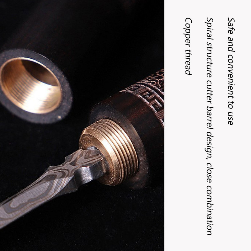 1 gab. Nerūsējošā tērauda melnkoka ķīniešu Puer tējas adatu griezējs Damaskas tējas nazis