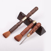 1gab Divējāda Puer tēja Sandalkoka tējas nazis adatas pīķis ar tējas birstīti Puer tējas instrumenti konusveida adata