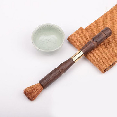 1gab Divējāda Puer tēja Sandalkoka tējas nazis adatas pīķis ar tējas birstīti Puer tējas instrumenti konusveida adata