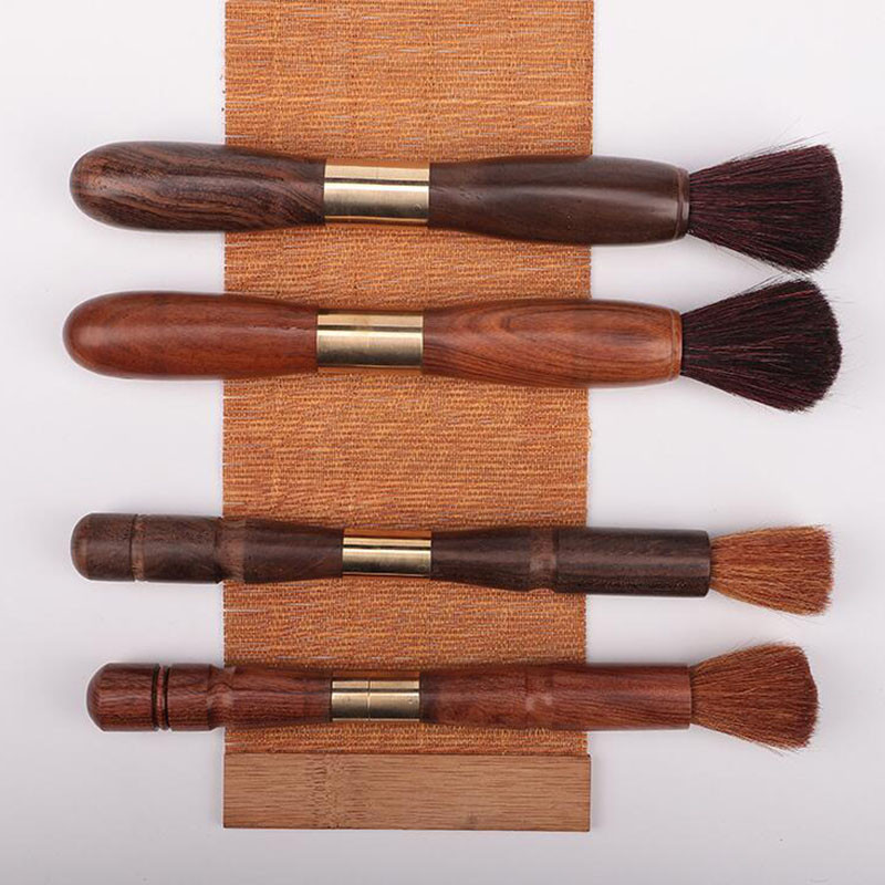 1gab Divējāda Puer tēja Sandalkoka tējas nazis adatas pīķis ar tējas birstīti Puer tējas instrumenti konusveida adata