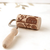 Arjmide nomaināms rullītis ar L rokturi mazas velmēšanas tapas bērniem vāveres kļavu māja cepumu reljefs rīks cepšanai.