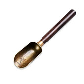 Koka roktura tējas lāpsta tējas karote, alvas sakausējuma melnkoka kafijas karotes galda trauki tējkarotes, viegli tīrāma pret smidzināšanu tējas karote