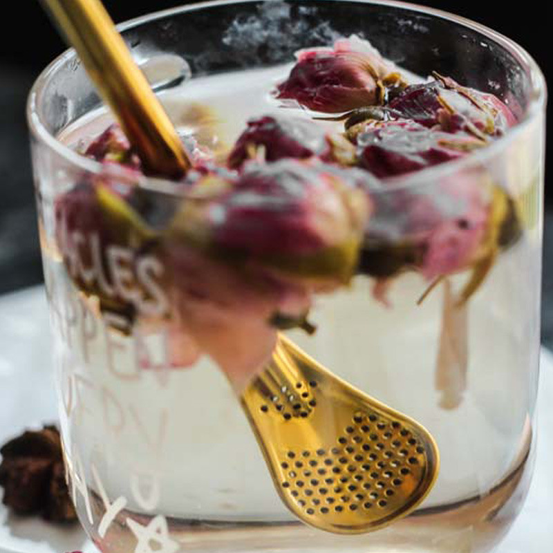 Jauni videi draudzīgi nerūsējošā tērauda karotes salmiņi tējas sietiņš kratītājs kafijas filtrs karotes galda piederumi