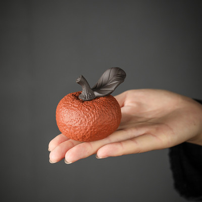 Lucky Purple Clay Narancs Tea Kisállat Datolyaszilva Csiga Tea Művészeti Díszek Kínai Kézműves Kung Fu Tea Otthoni Dekor Tea Kiegészítők