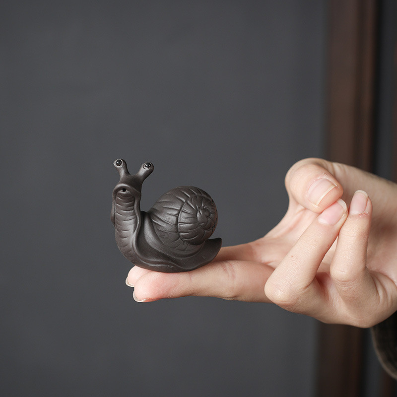 Lucky Purple Clay Narancs Tea Kisállat Datolyaszilva Csiga Tea Művészeti Díszek Kínai Kézműves Kung Fu Tea Otthoni Dekor Tea Kiegészítők