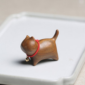 Ķīniešu koksne jauka melna kaķa tēja mājdzīvnieku figūriņas Tējas ceremonija Zen galda istabas dekorēšana aksesuāri Dzīvnieku ornaments