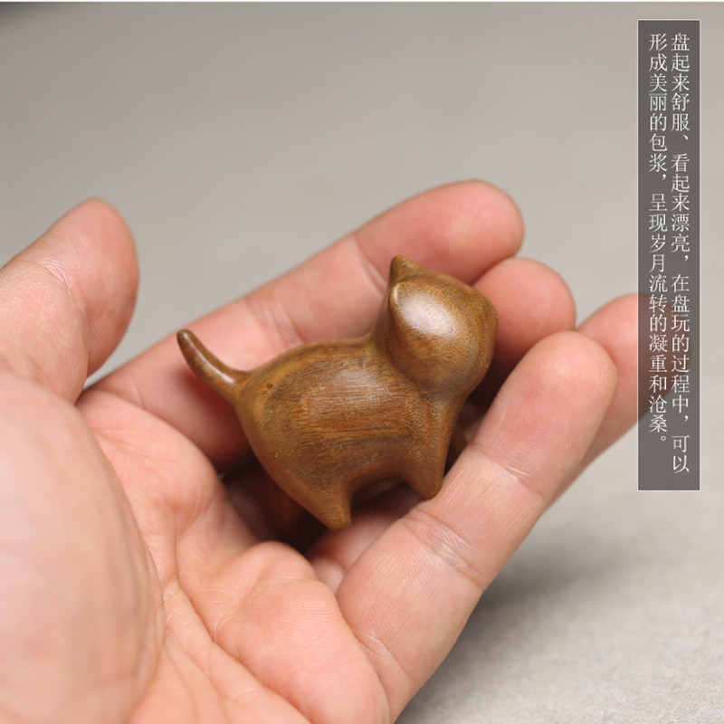 Ķīniešu koksne jauka melna kaķa tēja mājdzīvnieku figūriņas Tējas ceremonija Zen galda istabas dekorēšana aksesuāri Dzīvnieku ornaments