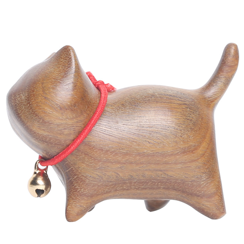 Ķīniešu koksne jauka melna kaķa tēja mājdzīvnieku figūriņas Tējas ceremonija Zen galda istabas dekorēšana aksesuāri Dzīvnieku ornaments