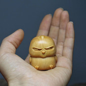 1 gab ar rokām grebts masīvkoka mini dzīvnieku skulptūra cālis darbvirsmas rotājumi rokdarbu rotājumi