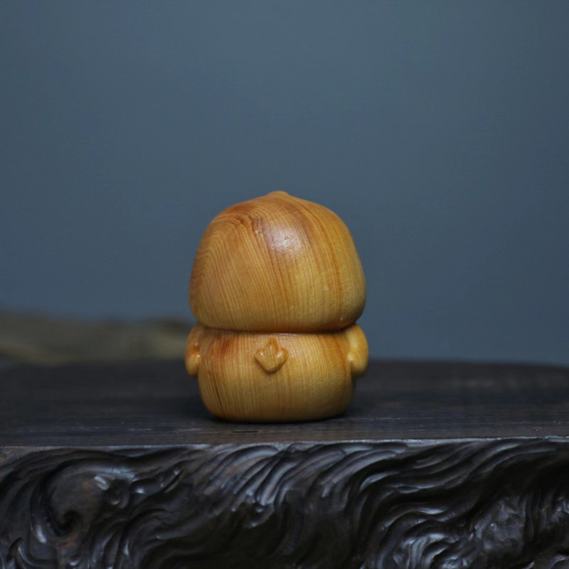 1 gab ar rokām grebts masīvkoka mini dzīvnieku skulptūra cālis darbvirsmas rotājumi rokdarbu rotājumi