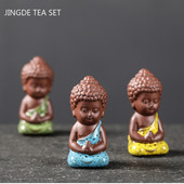 Kínai Yixing Purple Clay Tea Pet Lovely Figura Szobor Tea Asztali Dekoráció Otthoni Asztali Dekoráció Lila Agyag Teakészlet Kiegészítők