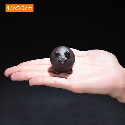 Kínai Yixing Purple Clay Tea Pet Lovely Figura Szobor Tea Asztali Dekoráció Otthoni Asztali Dekoráció Lila Agyag Teakészlet Kiegészítők