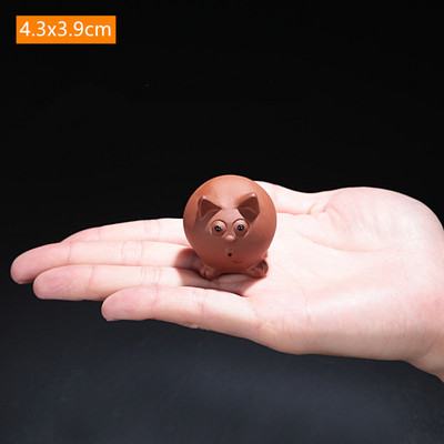 Kínai Yixing Purple Clay Tea Pet Lovely Figura Szobor Tea Asztali Dekoráció Otthoni Asztali Dekoráció Lila Agyag Teakészlet Kiegészítők