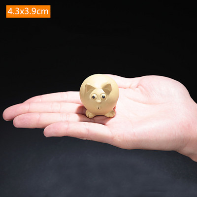 Kínai Yixing Purple Clay Tea Pet Lovely Figura Szobor Tea Asztali Dekoráció Otthoni Asztali Dekoráció Lila Agyag Teakészlet Kiegészítők