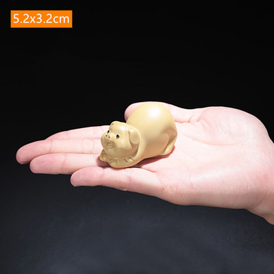 Kínai Yixing Purple Clay Tea Pet Lovely Figura Szobor Tea Asztali Dekoráció Otthoni Asztali Dekoráció Lila Agyag Teakészlet Kiegészítők