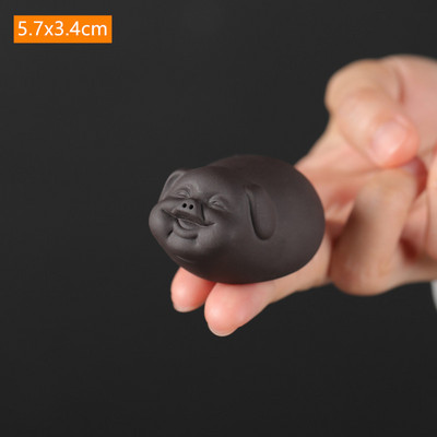 Kínai Yixing Purple Clay Tea Pet Lovely Figura Szobor Tea Asztali Dekoráció Otthoni Asztali Dekoráció Lila Agyag Teakészlet Kiegészítők