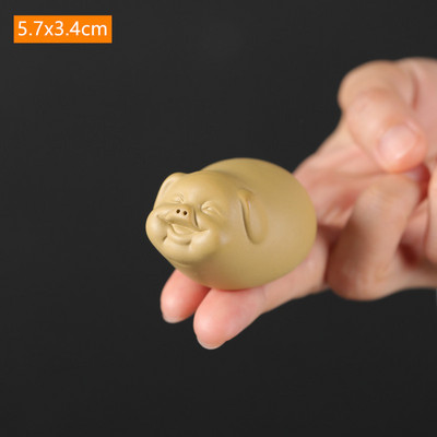 Kínai Yixing Purple Clay Tea Pet Lovely Figura Szobor Tea Asztali Dekoráció Otthoni Asztali Dekoráció Lila Agyag Teakészlet Kiegészítők