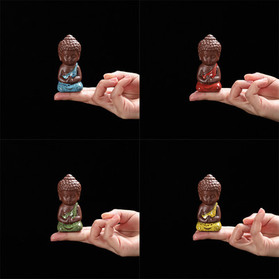 Kínai Yixing Purple Clay Tea Pet Lovely Figura Szobor Tea Asztali Dekoráció Otthoni Asztali Dekoráció Lila Agyag Teakészlet Kiegészítők