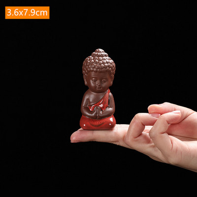 Kínai Yixing Purple Clay Tea Pet Lovely Figura Szobor Tea Asztali Dekoráció Otthoni Asztali Dekoráció Lila Agyag Teakészlet Kiegészítők