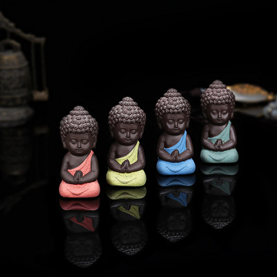 Kínai Yixing Purple Clay Tea Pet Lovely Figura Szobor Tea Asztali Dekoráció Otthoni Asztali Dekoráció Lila Agyag Teakészlet Kiegészítők