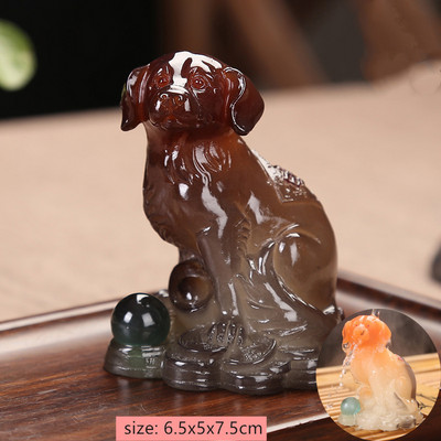 Radoša sveķu krāsas maiņa tēja Mājdzīvnieks Ķīniešu zodiaka statuja