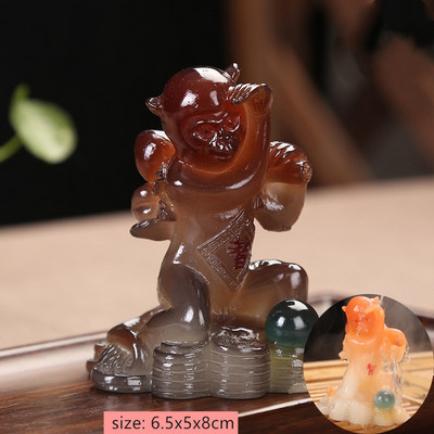 Radoša sveķu krāsas maiņa tēja Mājdzīvnieks Ķīniešu zodiaka statuja