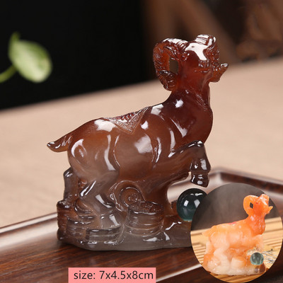 Radoša sveķu krāsas maiņa tēja Mājdzīvnieks Ķīniešu zodiaka statuja