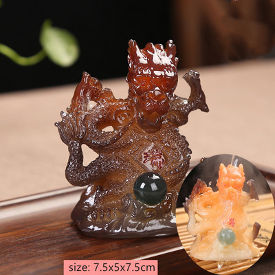 Radoša sveķu krāsas maiņa tēja Mājdzīvnieks Ķīniešu zodiaka statuja