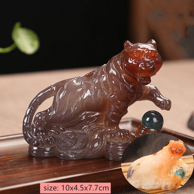 Radoša sveķu krāsas maiņa tēja Mājdzīvnieks Ķīniešu zodiaka statuja