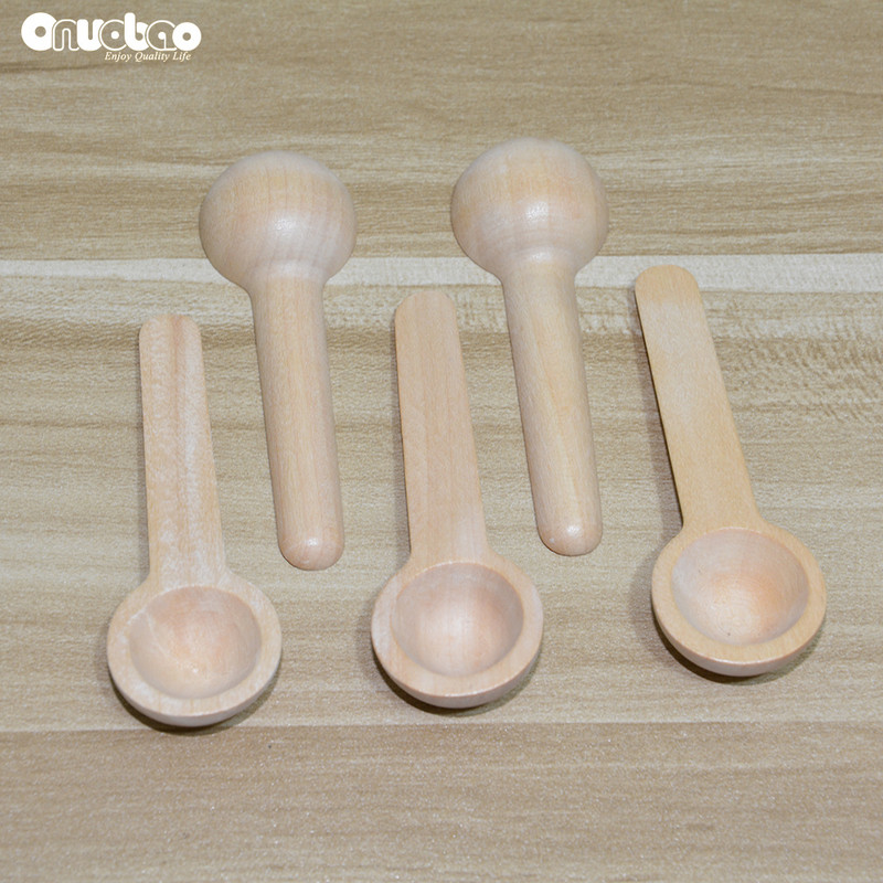 Onuobao 20 vnt Mini medinė druska Namų virtuvė Virtuvė Šaukštai Įrankis Cukrus Arbatos Šaukštas Druska Prieskoniai Medus Kavos Arbatiniai Šaukšteliai