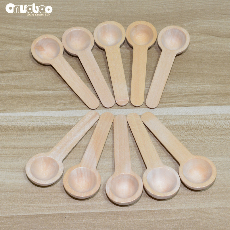 Onuobao 20 vnt Mini medinė druska Namų virtuvė Virtuvė Šaukštai Įrankis Cukrus Arbatos Šaukštas Druska Prieskoniai Medus Kavos Arbatiniai Šaukšteliai