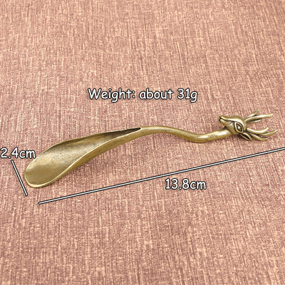 Vintage misiņa aļņa tējas karotes Lāpsta Tējas trauki Aksesuāri Dekorācija Antīka vara lāpstiņa Karote Galda trauki Radošs instruments Ornaments